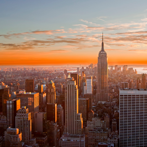 Sky view of Manhattan